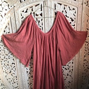 Free People Intimately Dusty Pink Gauze Dress
